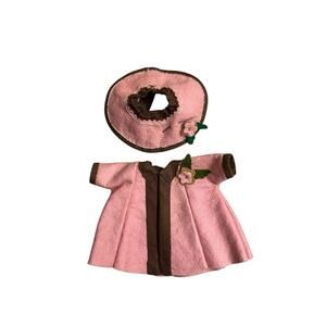 Vintage Vogue Ginny Doll Outfit Clothing Pink Flower Felt Hat
